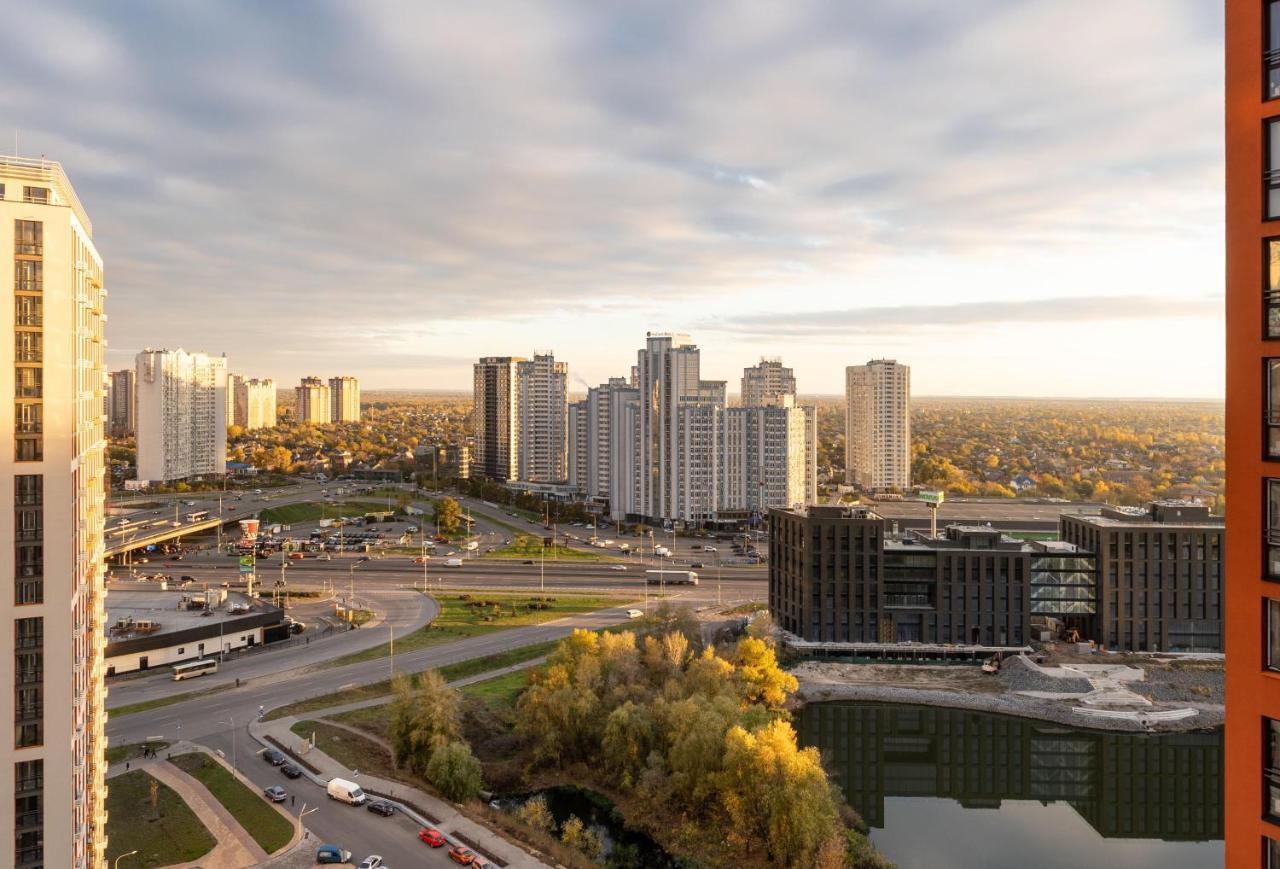 Лучшие Апартаменты В Жк Seven Днепровская Набережная Осокорки Kiew Exterior foto